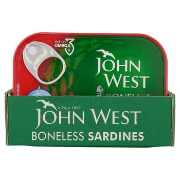 John West Boneless Sardines in Tomato Sauce, 12 x 95g
