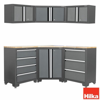 Hilka 7 Piece Garage Corner Cabinet Set Hilka 7 Piece Garage Corner Cabinet Set