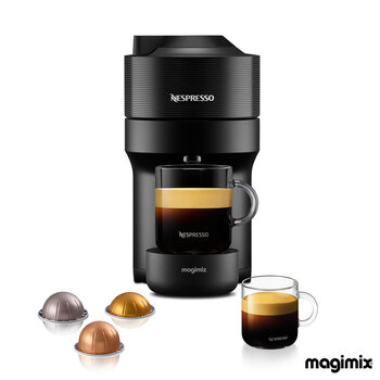 Nespresso by Magimix Vertuo POP Capsule Coffee Machine in Black, 11729