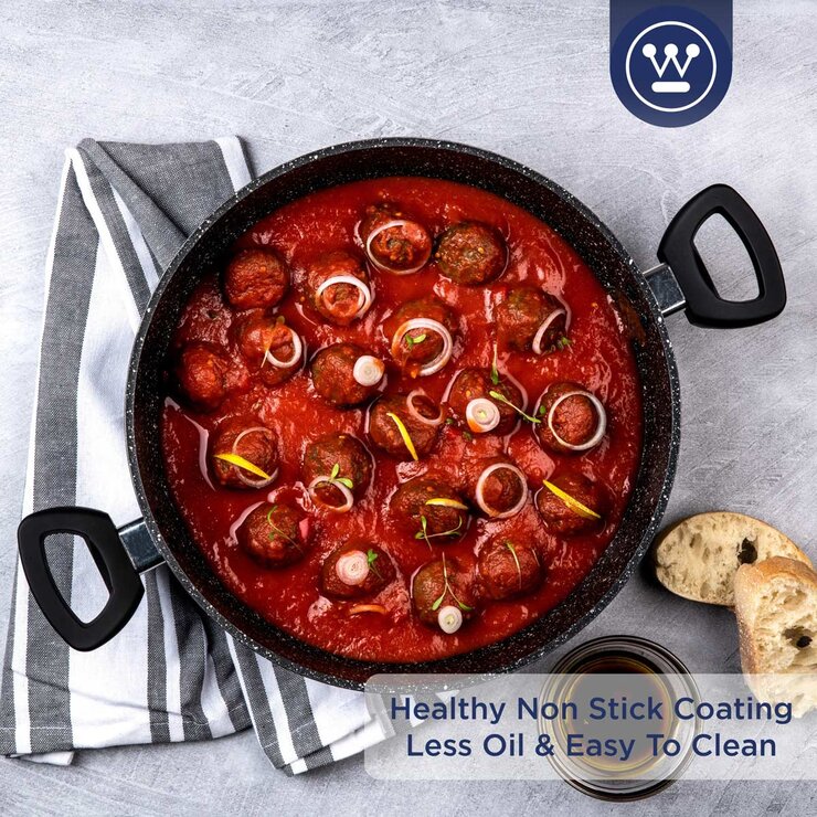 Westinghouse Low Non-Stick Casserole with Lid, 32cm Westinghouse Low Non-Stick Casserole with Lid, 32cm