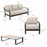 MoDe Living Calgary 4 Piece Deep Seating Set + Cover MoDe Living Calgary 4 Piece Deep Seating Set + Cover
