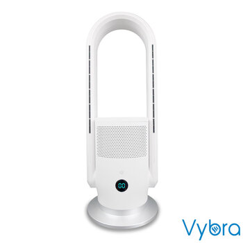 Vybra Arch 3 in 1 Heater, Bladeless Cooling Fan & UV Air Purifier, White VSA001