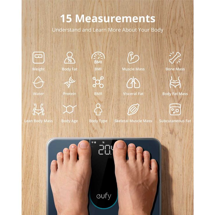 Eufy Smart Scale P2 Digital Body Scale in Black Eufy Smart Scale P2 Digital Body Scale in Black