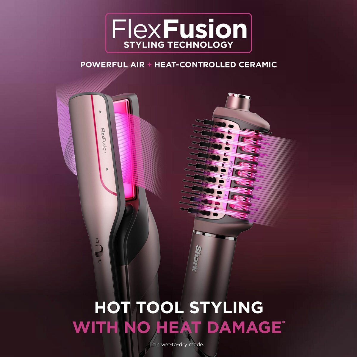 Lifestyle image of Shark FlexFusion 4 in 1 Air Styler with FlexFusion styling technology Lifestyle image of Shark FlexFusion 4 in 1 Air Styler with FlexFusion styling technology