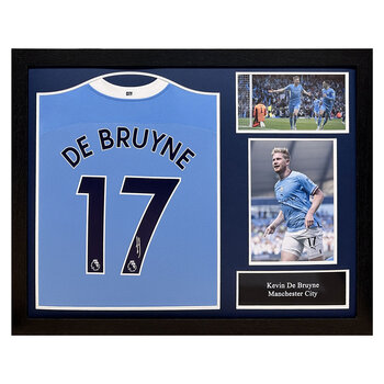 Kevin De Bruyne Signed Framed Manchester City Football Shirt