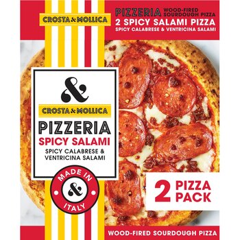 Crosta & Mollica Spicy Salami Sourdough Pizza, 2 x 447g