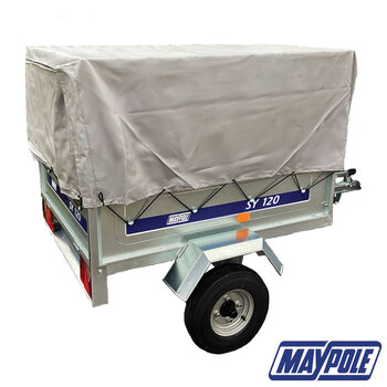 Maypole SY120 Medium Trailer with High Side Mesh Extension Kit & PVC Cover