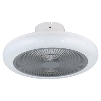 Eglo Kostrena LED Ceiling Fan Light in Grey and White