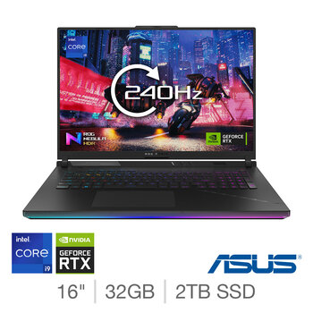 ASUS ROG Strix Scar 16, Intel Core i9, 32GB RAM, 2TB SSD, NVIDIA GeForce RTX 4080, 16 Inch Gaming Laptop, G634JZ-N4003W