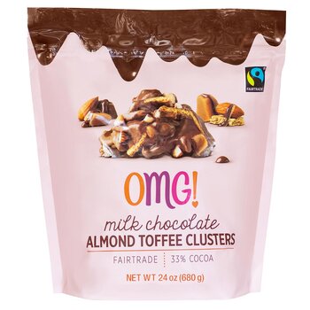 OMG! Milk Chocolate Almond Toffee Clusters, 680g