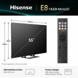 Hisense 55E8QTUK 55 Inch Mini LED HD Smart TV Hisense 55E8QTUK 55 Inch Mini LED HD Smart TV