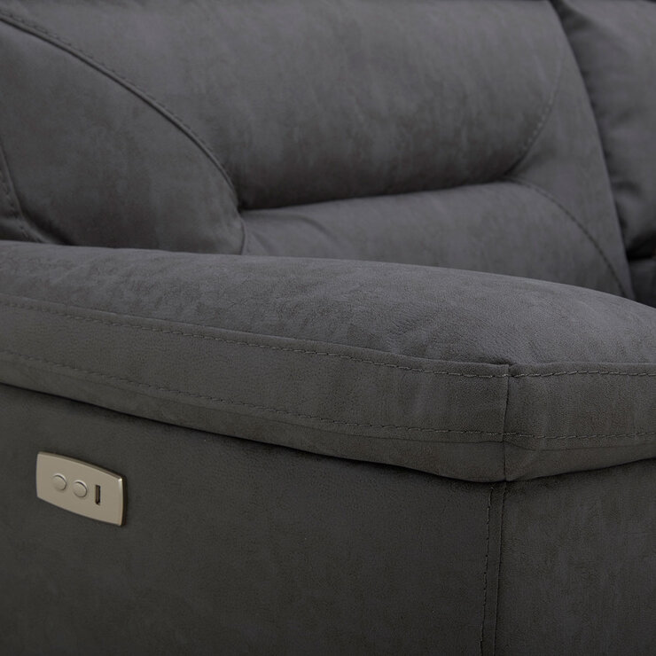 Gilman Creek Justin Grey Fabric Power Reclining Sectional Sofa Gilman Creek Justin Grey Fabric Power Reclining Sectional Sofa