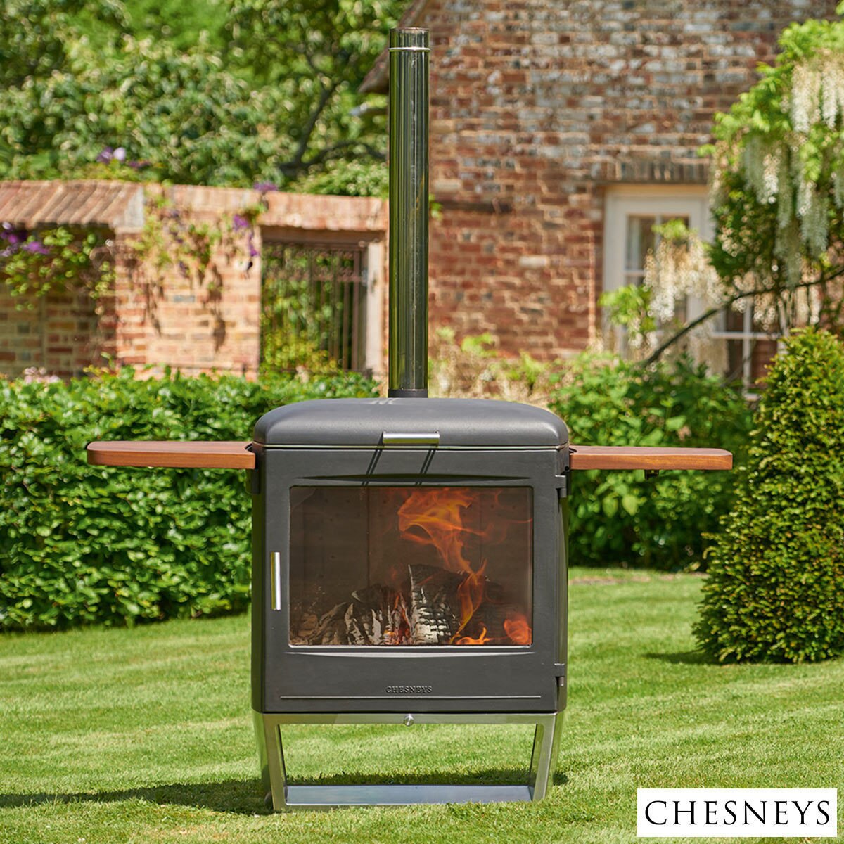 Installed Chesneys Garden Party Outdoor Heater And Barbecue