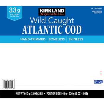 Kirkland Signature MSC Cod Fillets, 910g