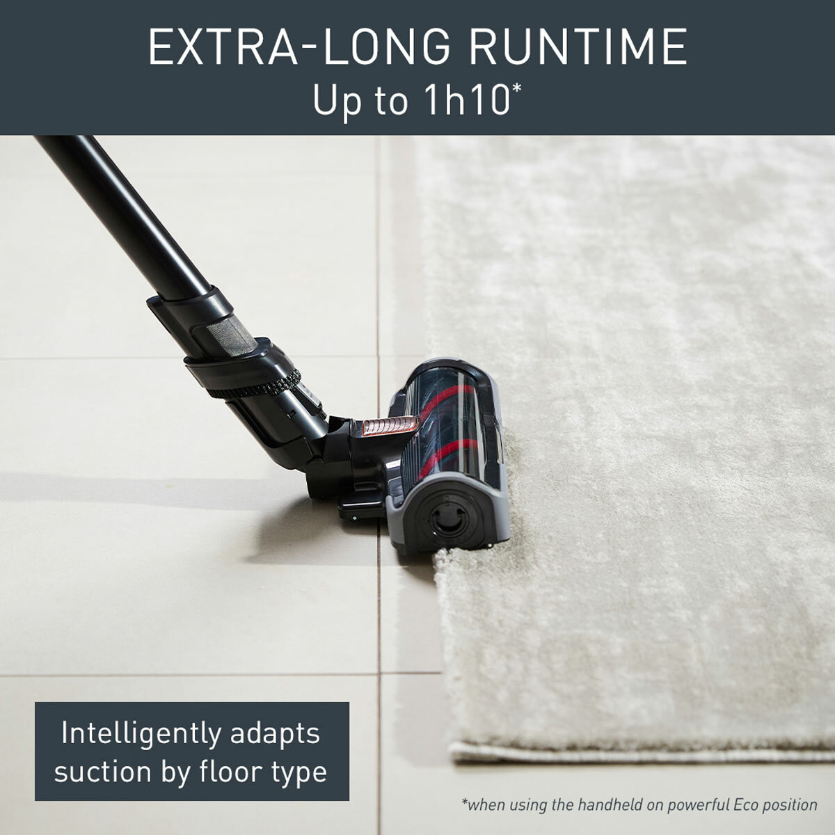 Lifestyle image of Tefal X-Force FlexCordless Stick Vacuum Cleaner with run time up to 70 minutes Lifestyle image of Tefal X-Force FlexCordless Stick Vacuum Cleaner with run time up to 70 minutes