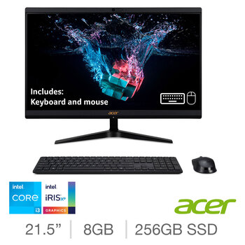 Acer C22-1700, Intel Core i3, 8GB RAM, 256GB SSD, 21.5 Inch All in One Desktop PC, DQ.BJPEK.00B