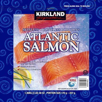  Kirkland Signature Atlantic Salmon Fillets, 1.36kg