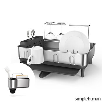Simplehuman Dish Rack & Sink Caddy Bundle 