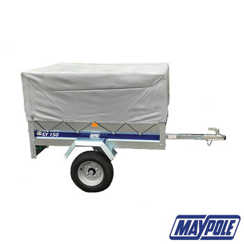 Maypole SY150 Large Trailer with High Side Mesh Extension Kit & PVC Cover