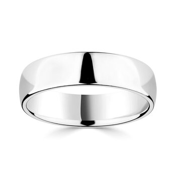 6.0mm Luxury Court Wedding Ring, Platinum
