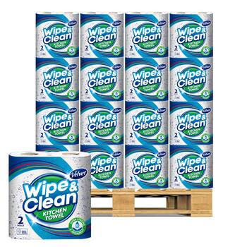 Velvet Wipe and Clean Kitchen Roll Towel, 20 x 75 Sheets Pallet Deal (36 Units)