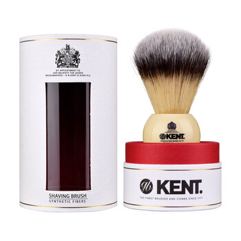 Kent Large Synthetic Shaving Brush, Ivory White