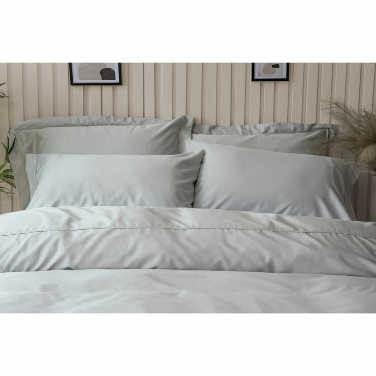 Belledorm Bamboo Cotton Blend Platinum Duvet Cover Set in 4 Sizes Belledorm Bamboo Cotton Blend Platinum Duvet Cover Set in 4 Sizes
