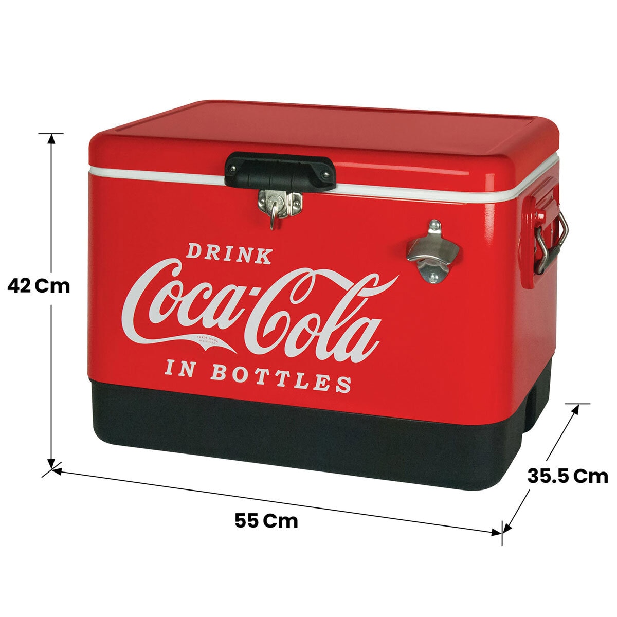 Coca-Cola Ice Chest Cooler with Bottle Opener Coca-Cola Ice Chest Cooler with Bottle Opener
