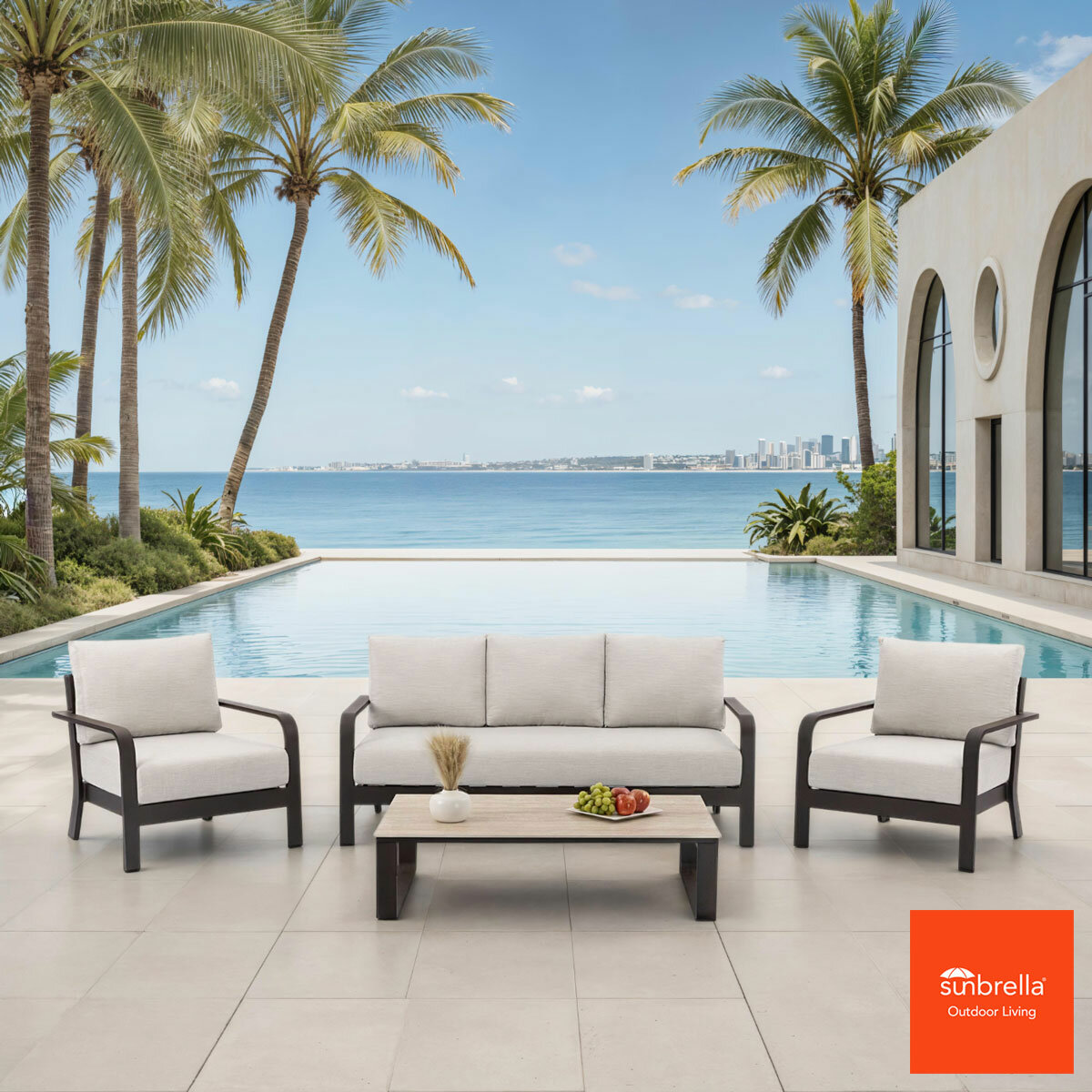 MoDe Living Calgary 4 Piece Deep Seating Set + Cover MoDe Living Calgary 4 Piece Deep Seating Set + Cover
