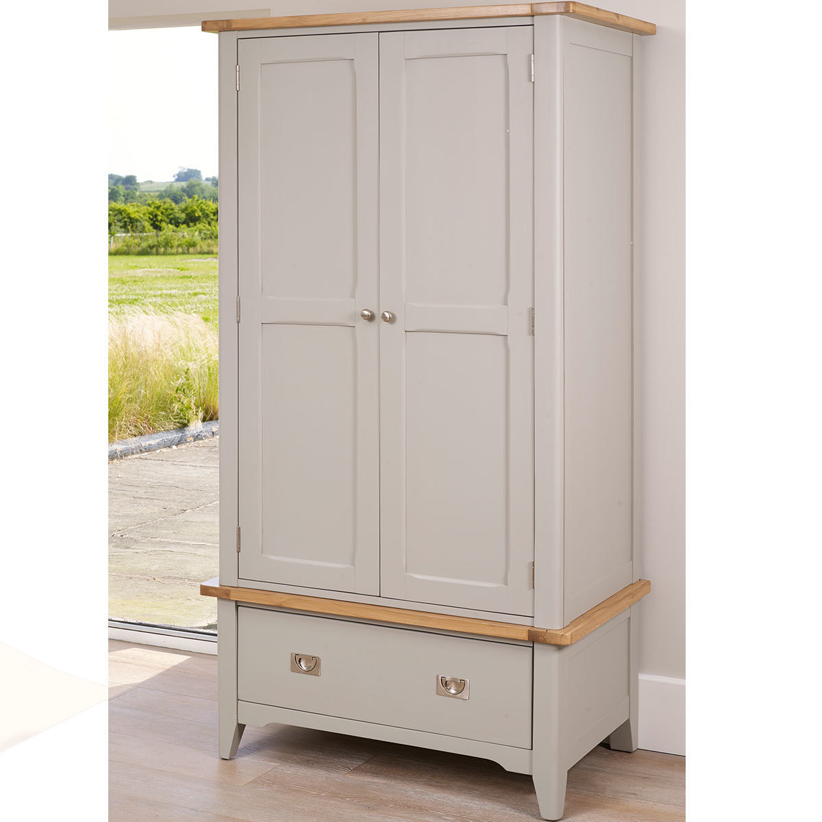 Bordeaux Painted Wardrobe With 2 Doors 1 Drawer Costco Uk