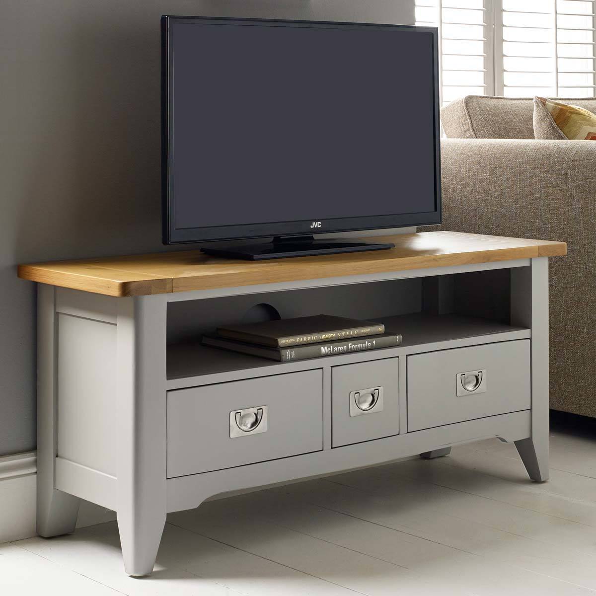 Bordeaux Painted Light Grey Tv Stand For Tvs Up To 49 Costco Uk