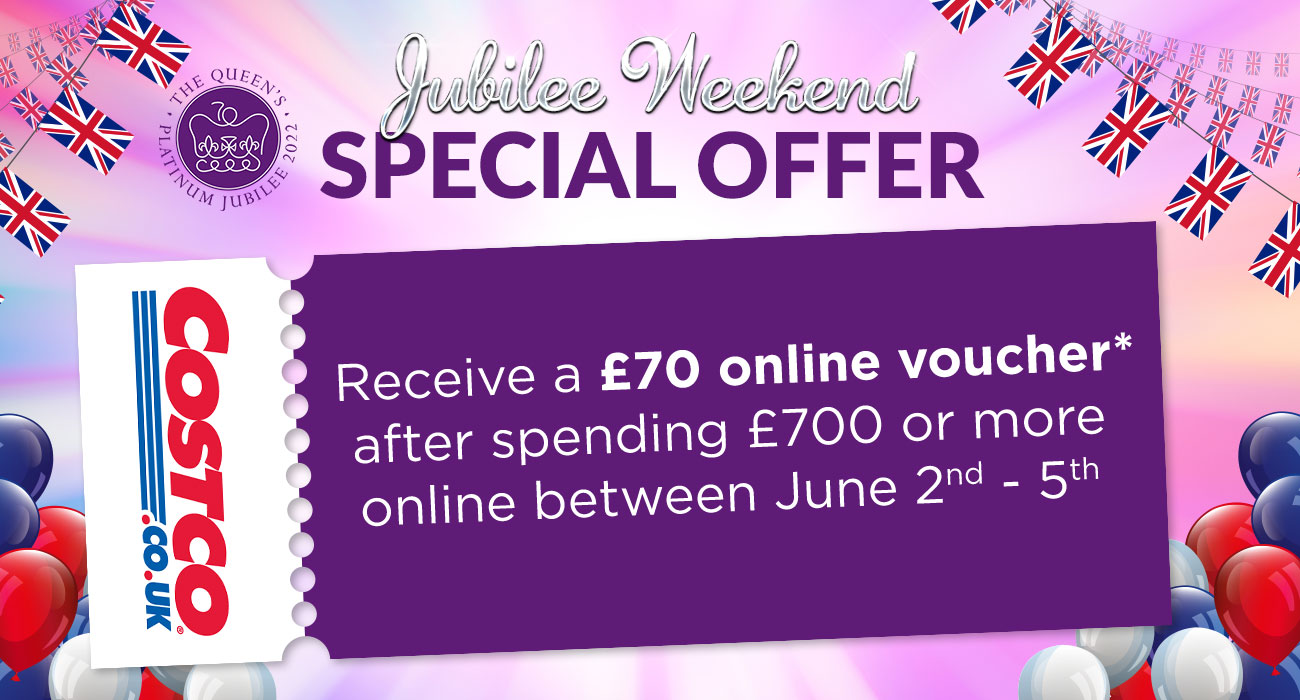 Spend £700 and receive a £70 online voucher!