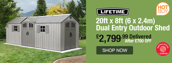 Lifetime 8x20ft Dual Entry Shed