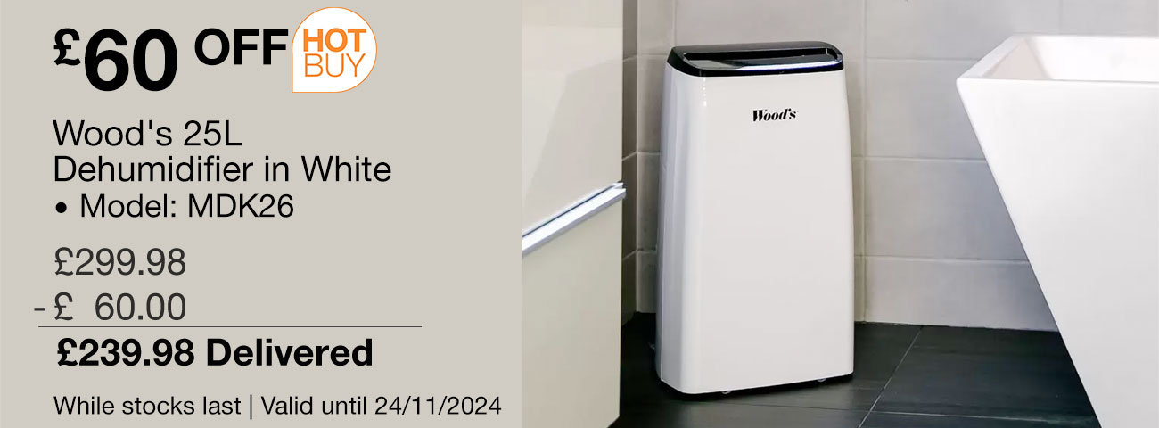 Wood's 25L Dehumidifier in White