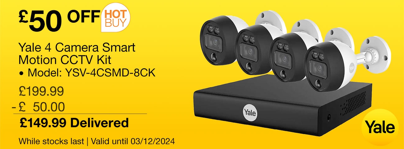 yale 4 camera smart motion cctv kit