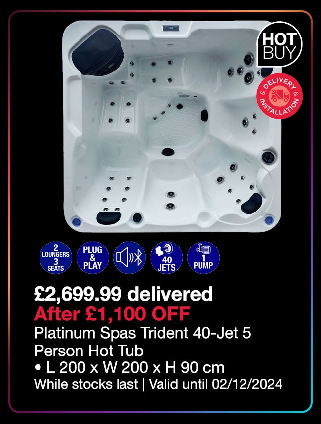 Platinum Spas Trident 40-Jet 5 Person Hot Tub