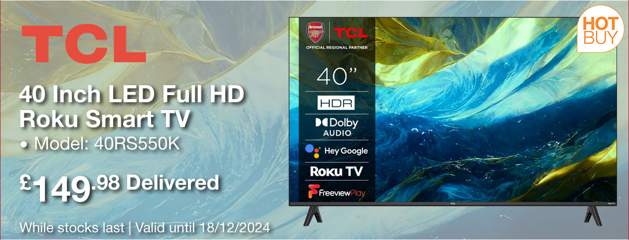 TCL 40RS550K 40 Inch LED Full HD Roku Smart TV