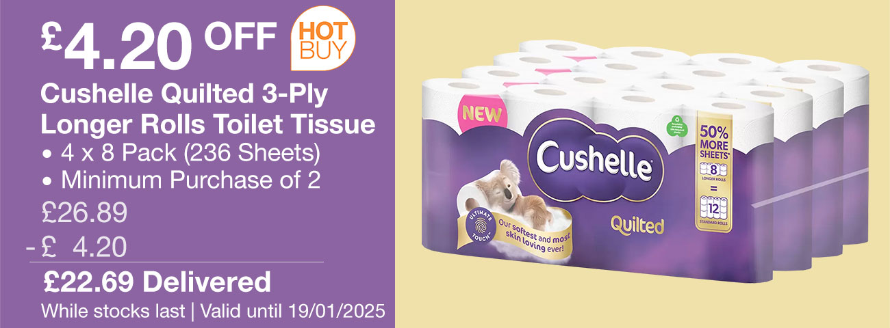 cushelle quilted 3 ply longer rolls toilet tissue