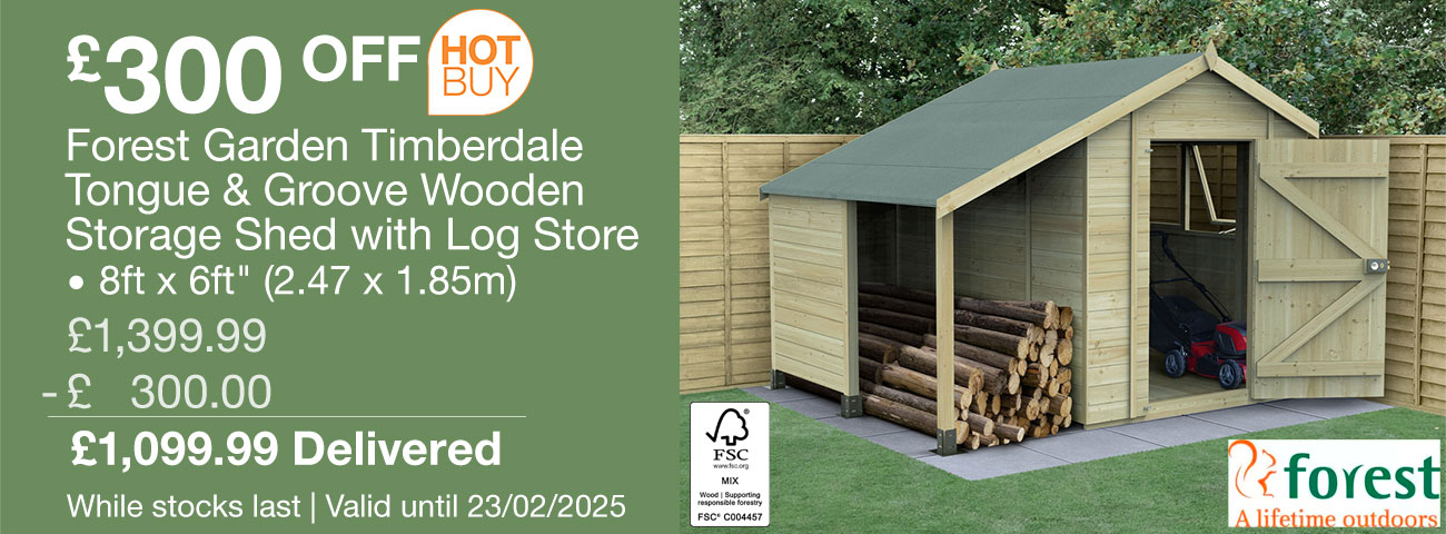 forest garden timberdale tongue and groove wooden storage shed