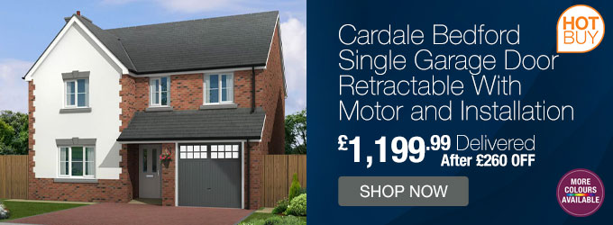 Cardale Bedford Single Garage Door Retractable With Motor and Installation