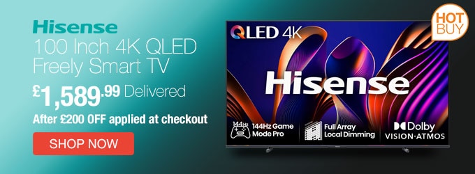 Hisense PRO 100 Inch 4K QLED Freely Smart TV