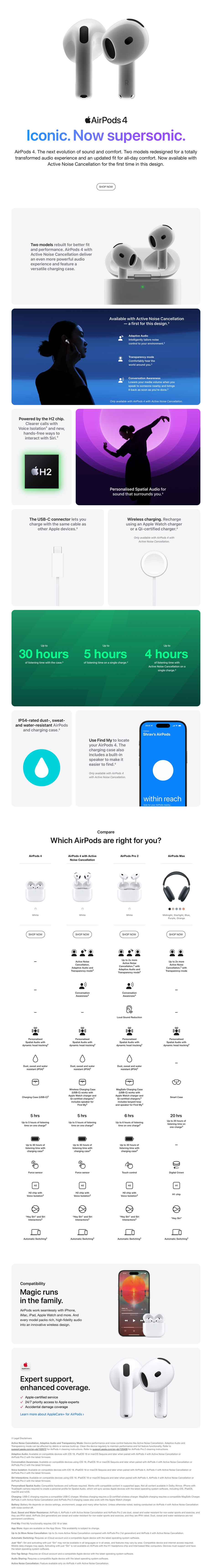 Apple Air Pods 4. Learn More