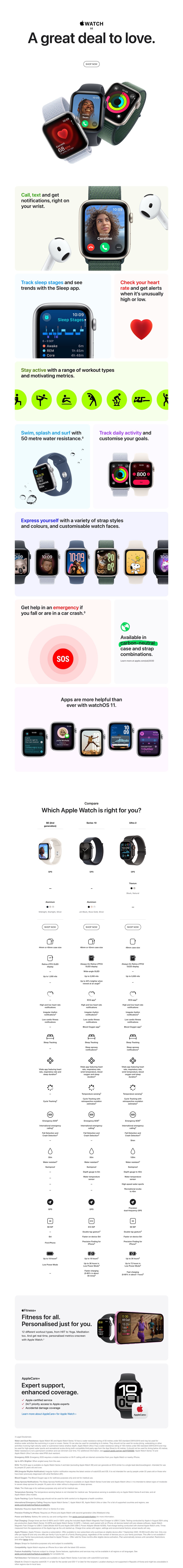 Apple Watch SE GPS. Learn More