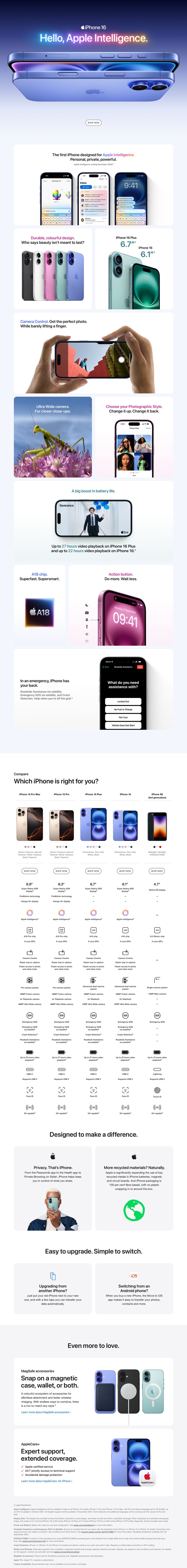 Apple iPhone 16. Learn More