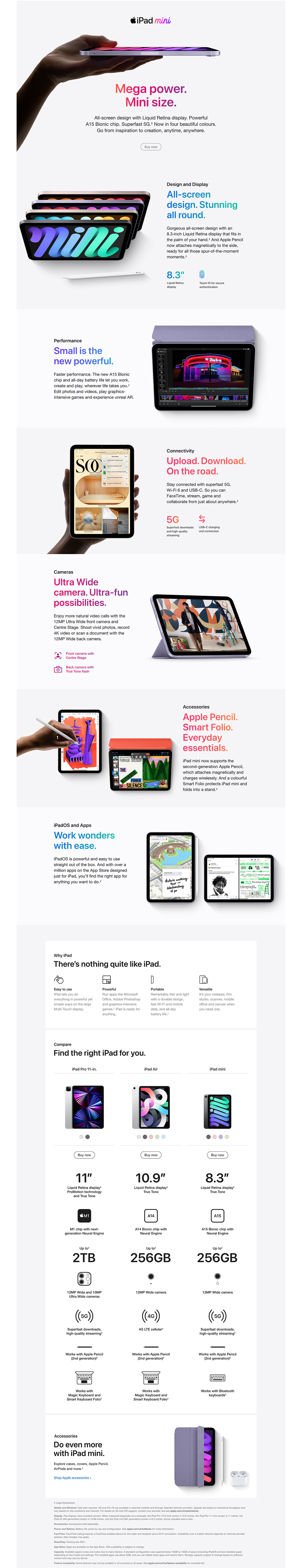 Apple iPad Mini 6th  Gen. Learn More