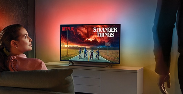 stranger things on philips ambilight tv