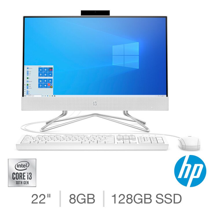 Hp Intel Core I3 8gb Ram 128gb Ssd 22 Inch All In One Desktop Pc 22 Df0032na Costco Uk