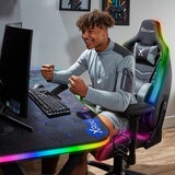 X Rocker Pulsar Max RGB Gaming Desk with LED Lights