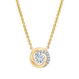 0.28ctw Round Brilliant Cut Diamond Pendant, 14ct Yellow Gold