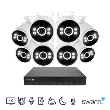 Swann 4K NVR 16 x Channel / 8 x NHD-ADVANXB Bullet Cameras with 2TB HDD SWNVK-16ADVANX8B-EU Swann 4K NVR 16 x Channel / 8 x NHD-ADVANXB Bullet Cameras with 2TB HDD SWNVK-16ADVANX8B-EU